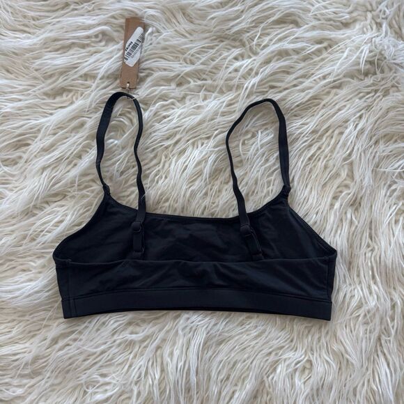 Skims Fits Everybody Scoop Neck Bralette Onyx Size Small - Picture 5 of 8